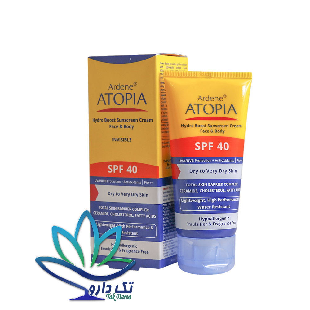 کرم ضد آفتاب Dry Relief رطوبت رسان SPF40 بدون رنگ 50 میلی لیتر آردن اتوپیا