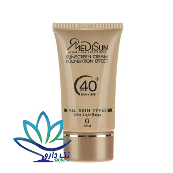 کرم ضد آفتاب رنگی پوست های چرب و حساس بژ خیلی روشن مدیسان SPF40