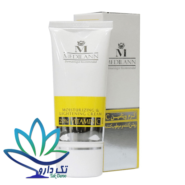 کرم حاوی ویتامین سی 20% روشن کننده و مرطوب کننده مدیلن 30 میلی لیتر