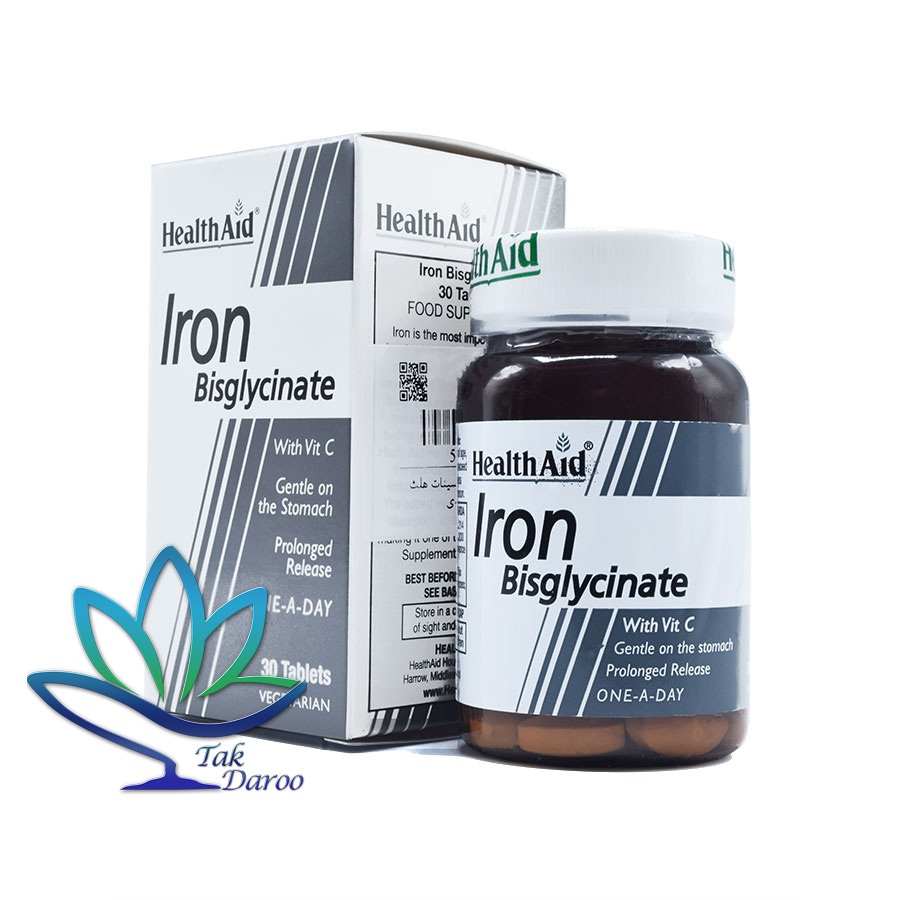 قرص آیرون بیس گلیسینات هلث اید ۳۰ عدد قرص آیرون بیس گلیسینات هلث اید ۳۰ عدد