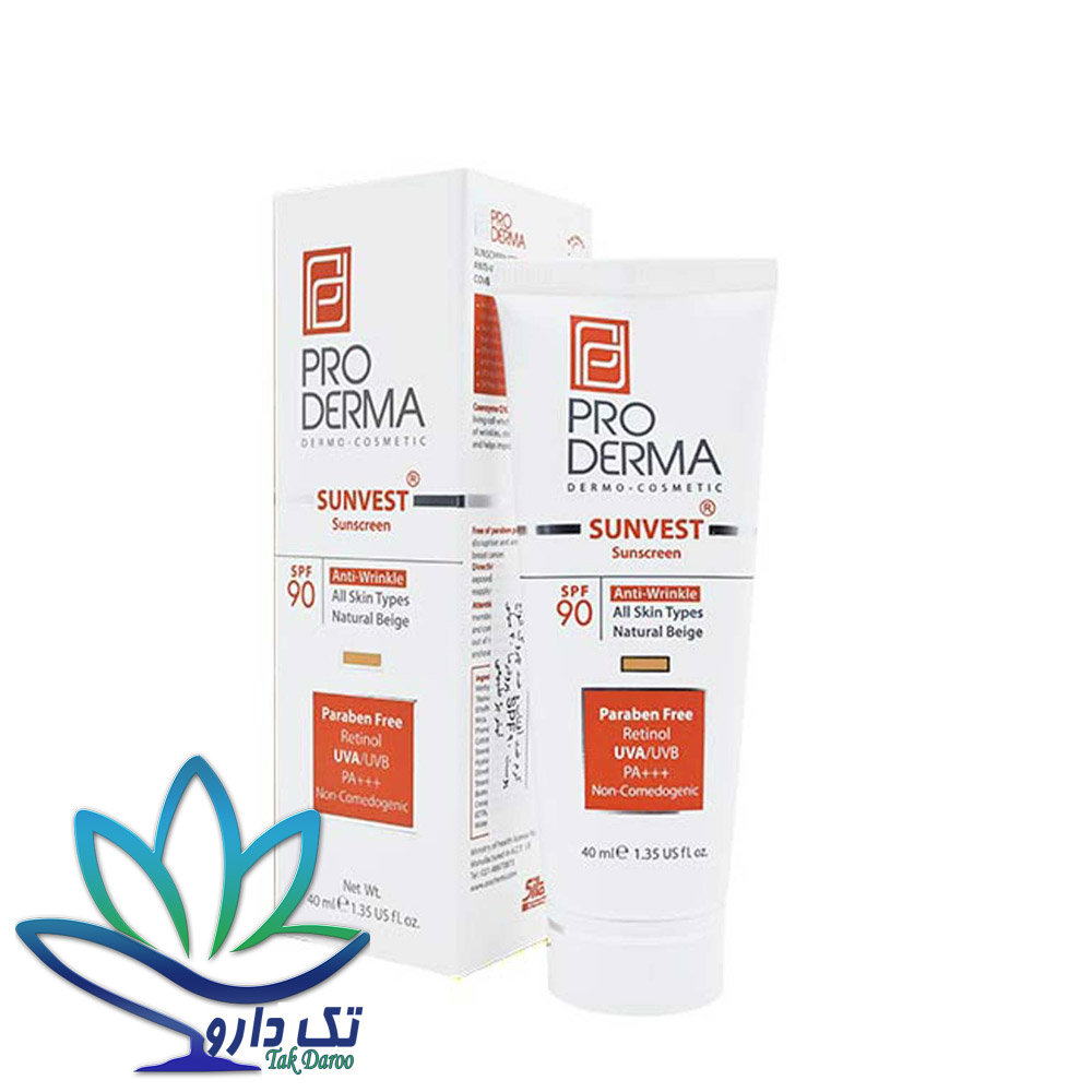 کرم ضد آفتاب و ضد چروک رنگی پرودرما spf90 کرم ضد آفتاب و ضد چروک رنگی پرودرما spf90