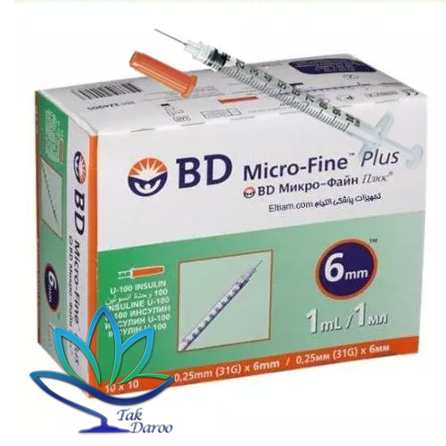 سرنگ انسولین BD یک میلیلیتر تک عددی سرنگ انسولین BD یک میلیلیتر تک عددی