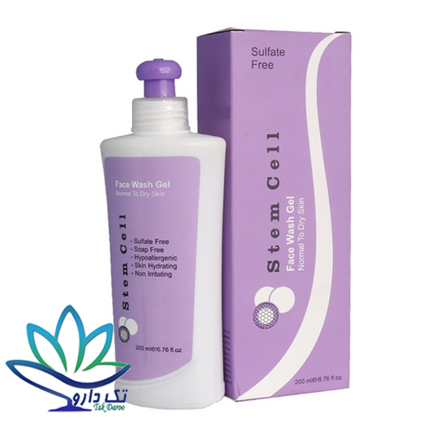 ژل شستشوی صورت مناسب پوست نرمال تا خشک 200میل استم سل