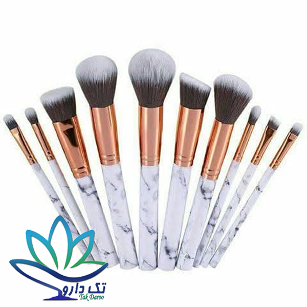 ست براش آرایشی ۱۰ عددی طرح سرامیک
