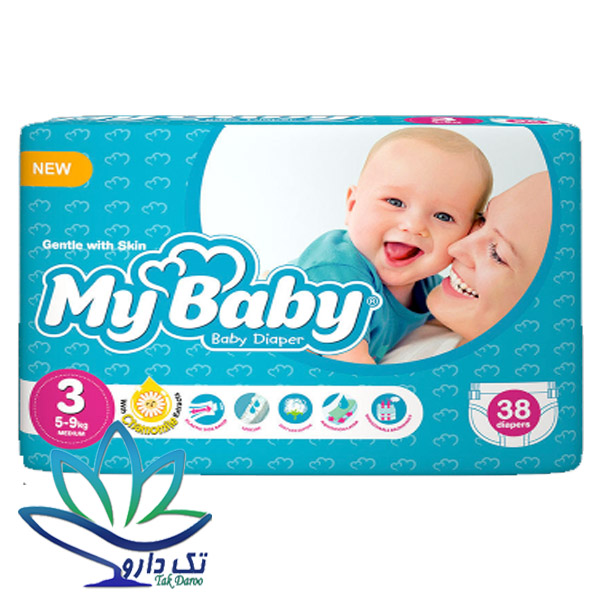 پوشک مای بی بی سری مهربان سایز 3 بسته 38 عددی