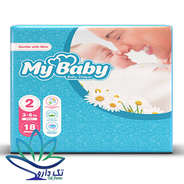 پوشک مای بی بی سری مهربان سایز 2 بسته 18 عددی