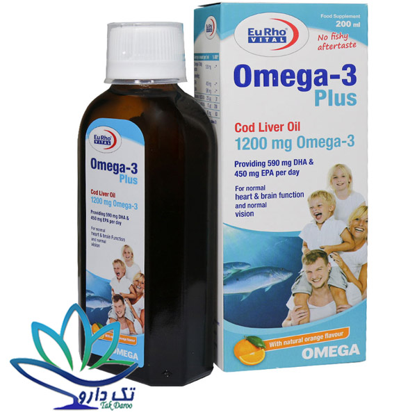 شربت امگا 3 پلاس یورو ویتال 200 میلی لیتر