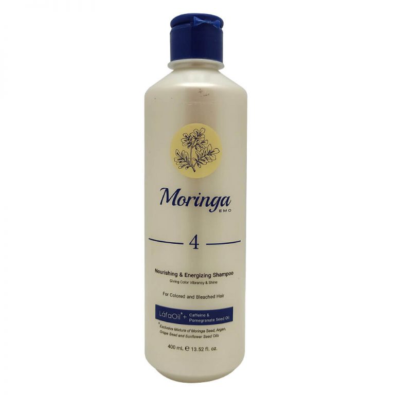 شامپو مورینگا شماره 4 مناسب موهای رنگ شده و دکلره حجم 400 میل