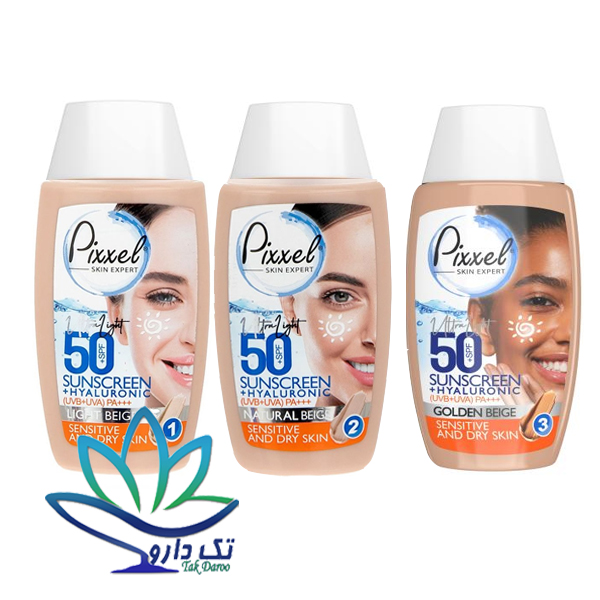 کرم ضدافتاب رنگی SPF50 پیکسل مناسب پوست خشک تا نرمال حجم 50میلی لیتر کرم ضدافتاب رنگی SPF50 پیکسل مناسب پوست خشک تا نرمال حجم 50میلی لیتر