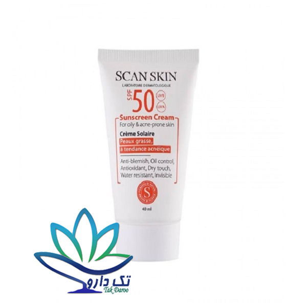 کرم ضدآفتاب SPF50 فاقد رنگ پوست چرب و مستعد آکنه اسکن اسکین کرم ضدآفتاب SPF50 فاقد رنگ پوست چرب و مستعد آکنه اسکن اسکین
