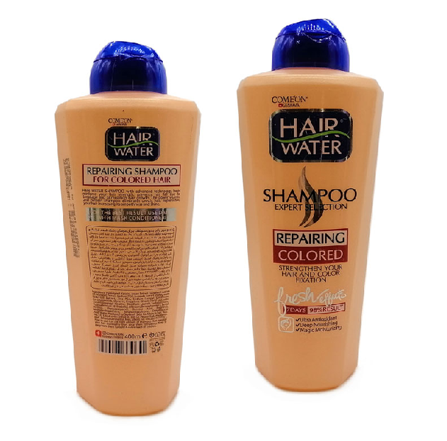 شامپو هير واتر بدون سولفات ترمیم کننده موهای رنگ شده کامان 400 میل