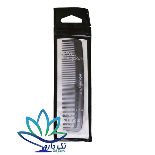 شانه موی گرافیت استایل مشکی تخت بزرگ بدون دسته بیول