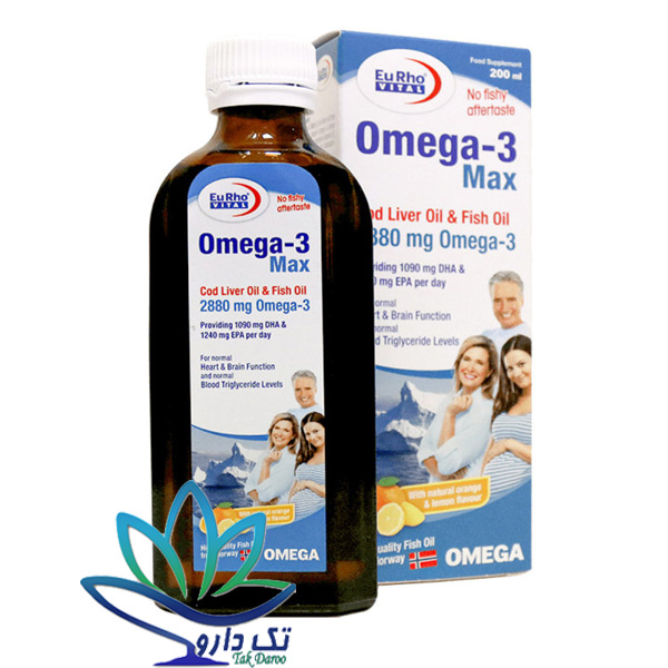شربت امگا 3 مکس یوروویتال 200 میلی لیتر