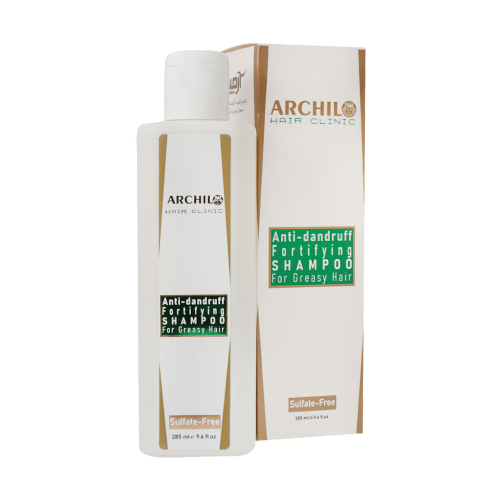 شامپو فاقد سولفات تقویت کننده موهای چرب دارای شوره آرچیلو 285 میلی لیتر