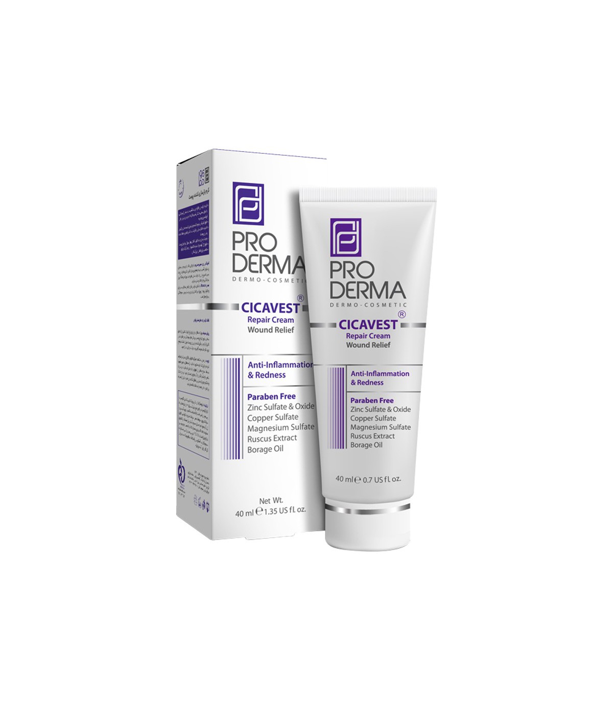 کرم التیام دهنده و بازسازی کننده و ترمیم کننده پوست پرودرما