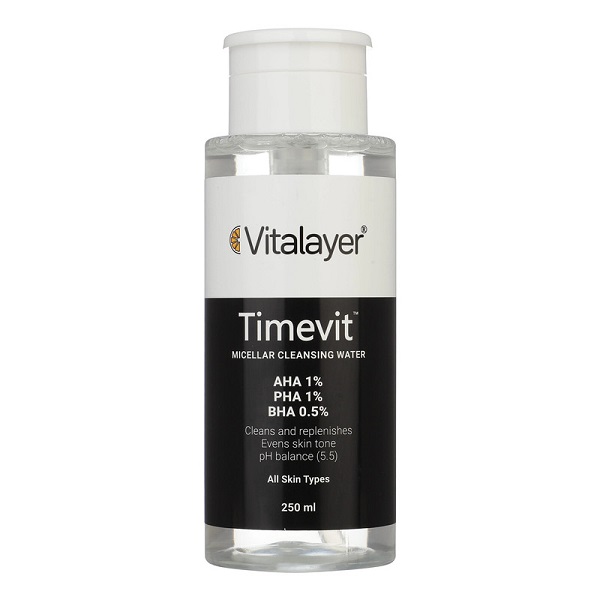 محلول پاک کننده آرایش ویتالیر مدل Timevit حجم 250 میلی لیتر محلول پاک کننده آرایش ویتالیر مدل Timevit حجم 250 میلی لیتر