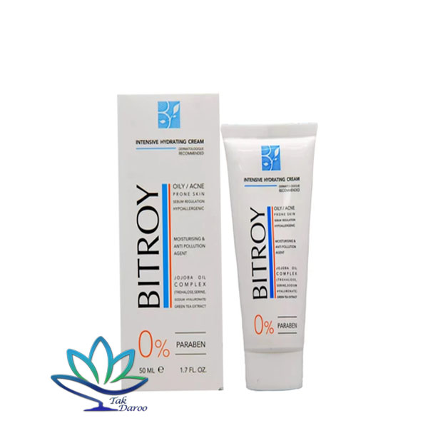 کرم آبرسان پوست حاوی عصاره درخت چای و روغن جوجوبا مناسب پوست چرب حجم 50 میل بیتروی کرم آبرسان پوست حاوی عصاره درخت چای و روغن جوجوبا مناسب پوست چرب حجم 50 میل بیتروی