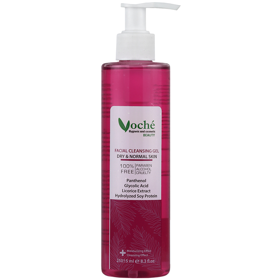 ژل شستشوی صورت مناسب پوست های خشک و معمولی وچه 250 میلی لیتر