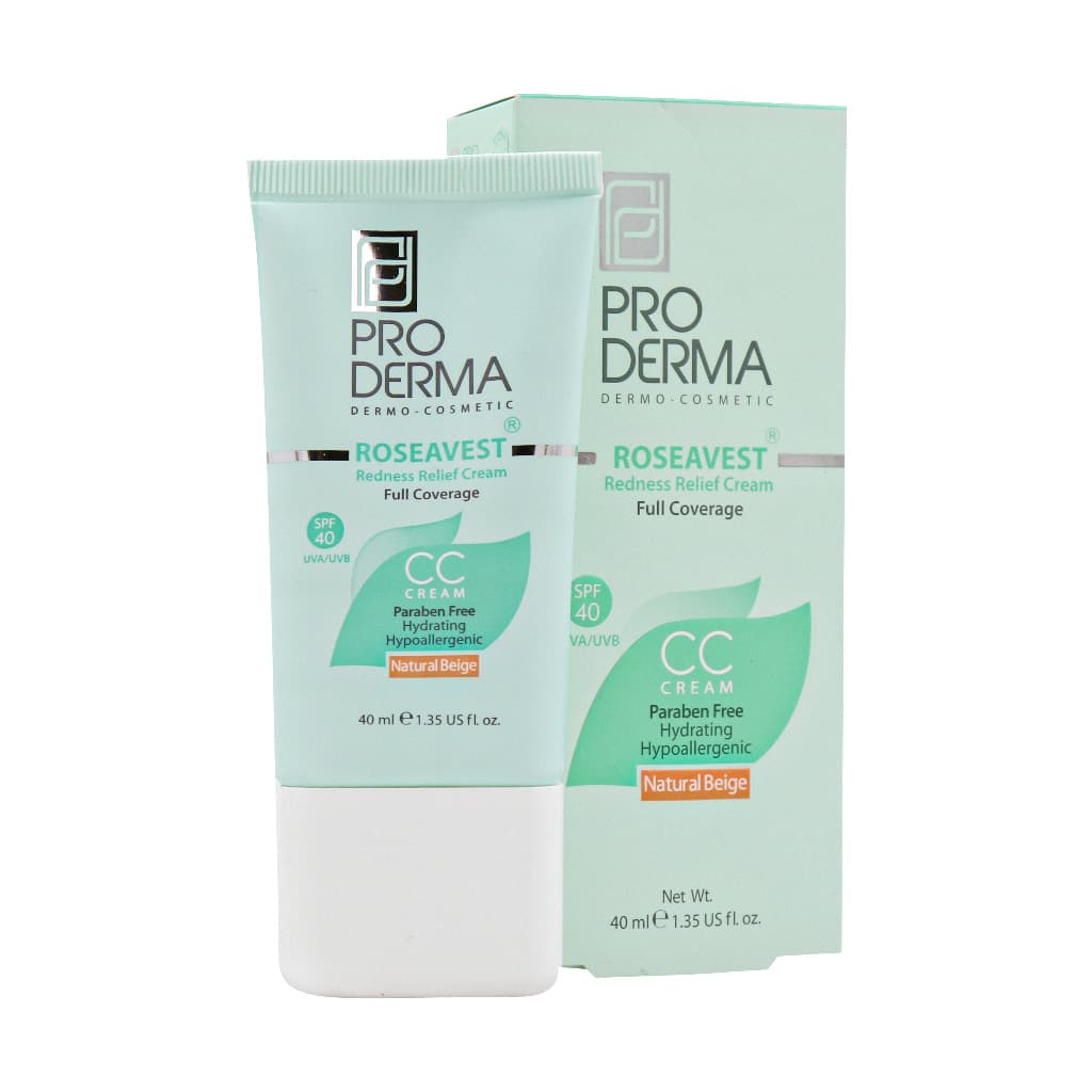 کرم پوشاننده و مرطوب کننده رنگی صورت پرودرما مناسب پوست معمولی و حساس 40 میلی لیتر پرودرما