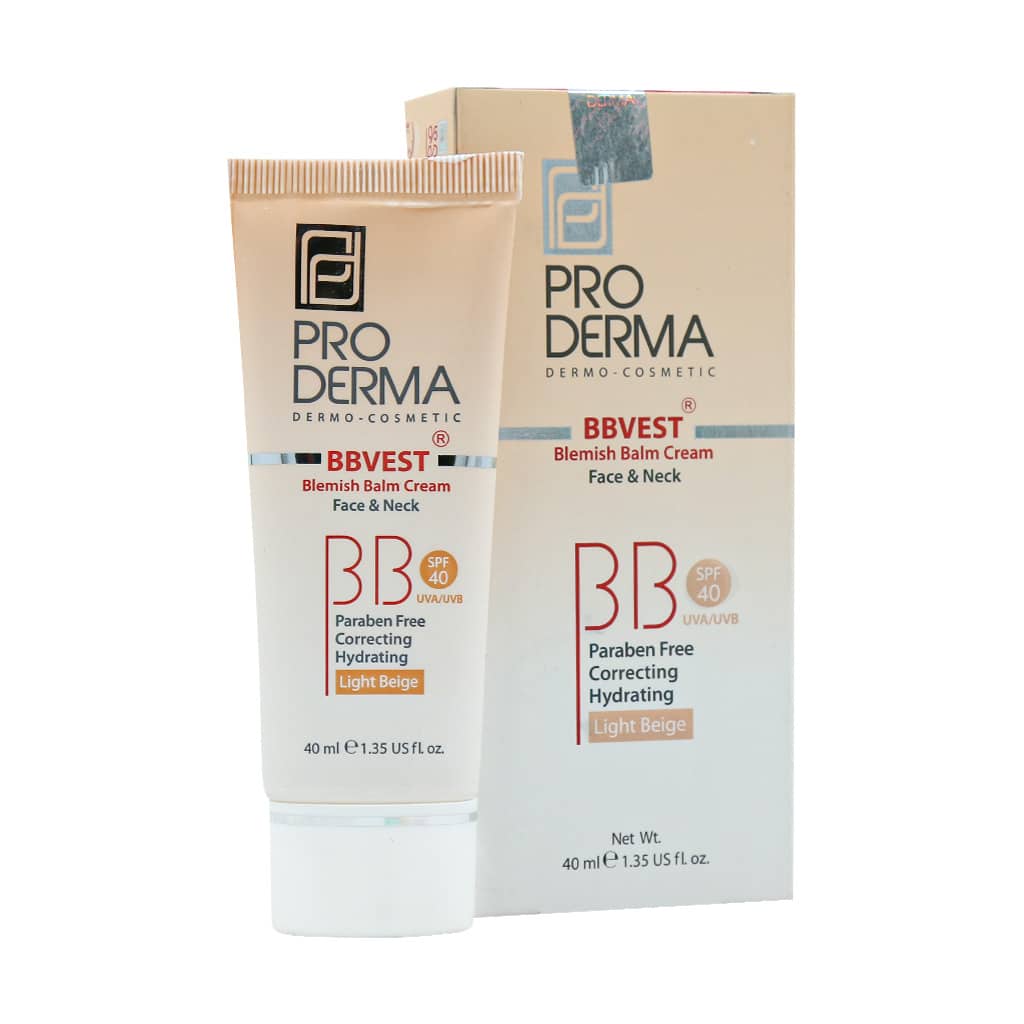 بی بی کرم SPF40 پرودرما مناسب پوست های چرب و جوشدار 40 میلی لیتر پرودرما