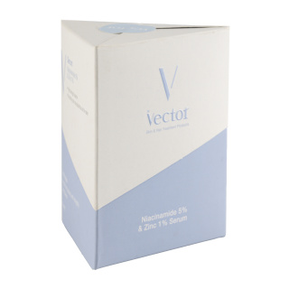 سرم پوست نیاسینامید 5 درصد و زینک 1 درصد وکتور حجم 30 میلی لیتر