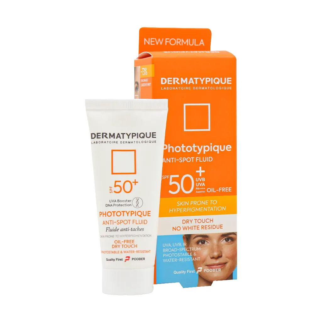 فلوئید ضد آفتاب ضد لک و روشن کننده 50 درماتیپیک 40 میلی لیتر