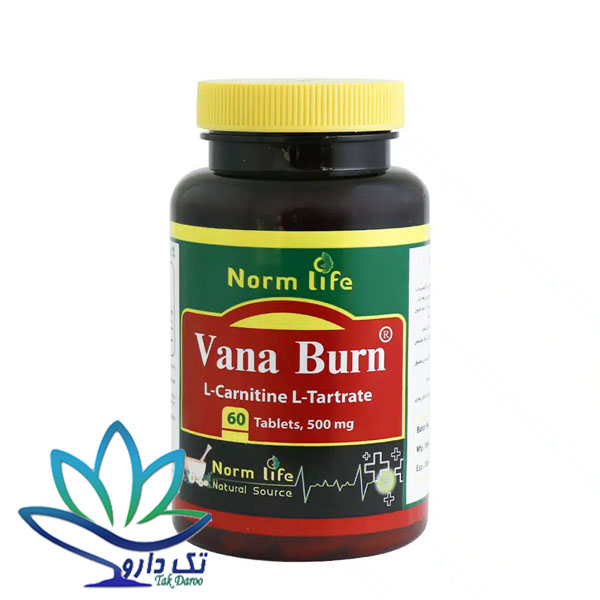 قرص ال کارنیتین وانا برن 500 میلی گرم نورم لایف 60 عدد