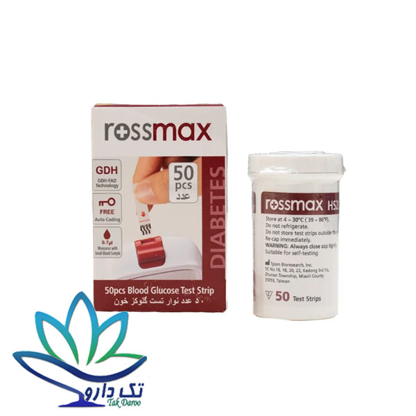 نوار تست قند خون رزمکس – 50 عددی نوار تست قند خون رزمکس – 50 عددی