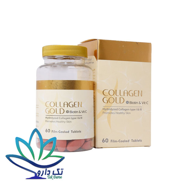 قرص کلاژن گلد بیوتین و ویتامین C آدریان 60 عدد