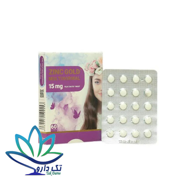 قرص زینک گلد 15 میلی گرم شهاب درمان 60 عدد قرص زینک گلد 15 میلی گرم شهاب درمان 60 عدد