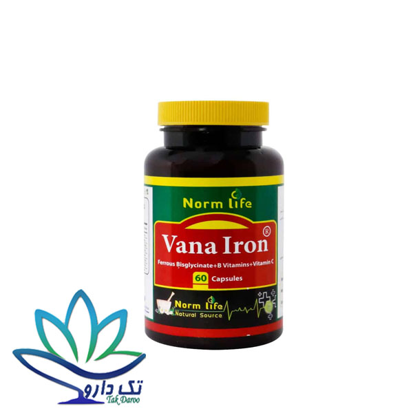  کپسول وانا آیرون نورم لایف ۶۰ عدد
