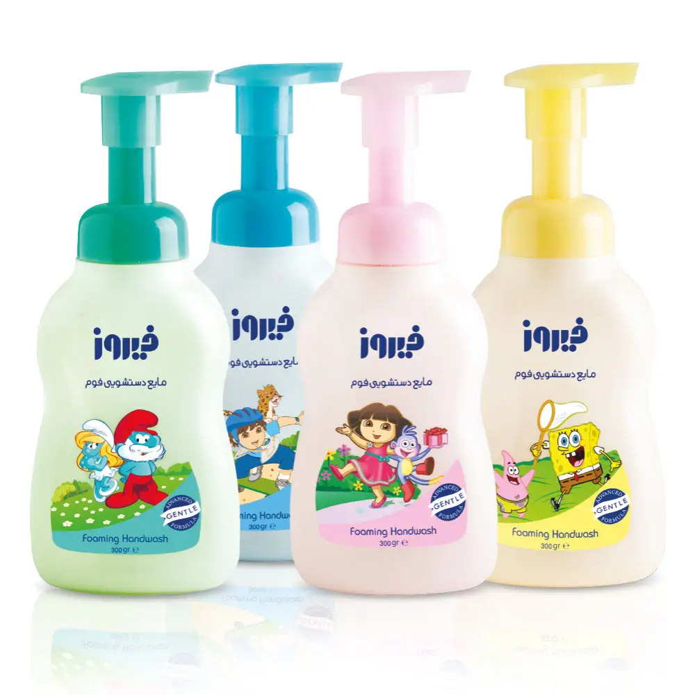 فوم دستشویی کودک آبی فیروز 300گرمی فوم دستشویی کودک آبی فیروز 300گرمی
