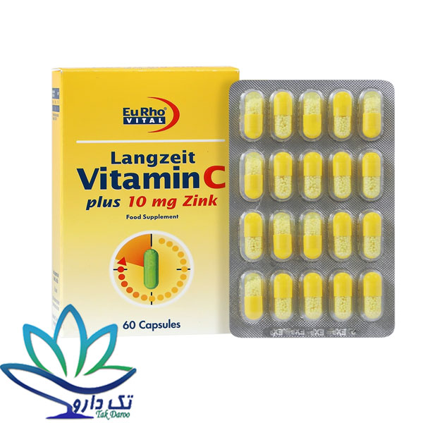 کپسول ویتامین C و زینک (۱۰ میلی گرم) یوروویتال ۶۰ عدد