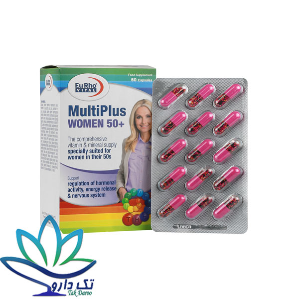 کپسول مولتی پلاس بالای 50 سال بانوان یوروویتال 60 عدد کپسول مولتی پلاس بالای 50 سال بانوان یوروویتال 60 عدد