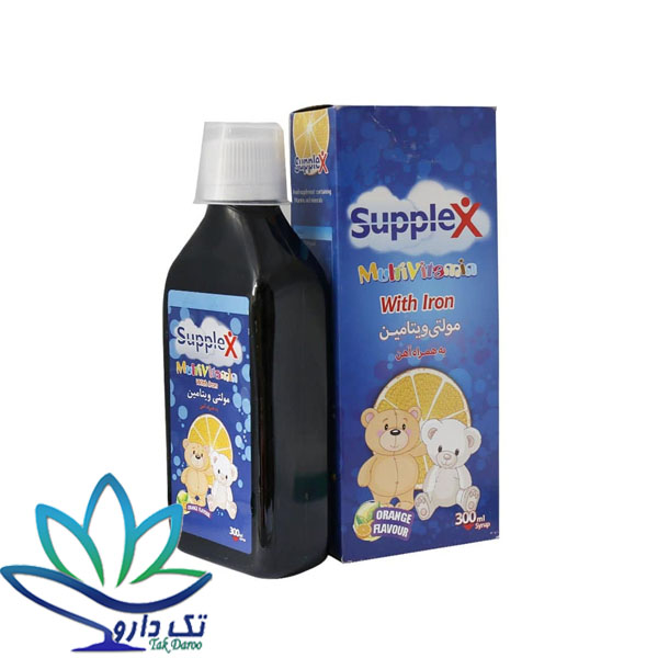 شربت مولتی ویتامین به همراه آهن ساپلکس ۳۰۰ میلی لیتر