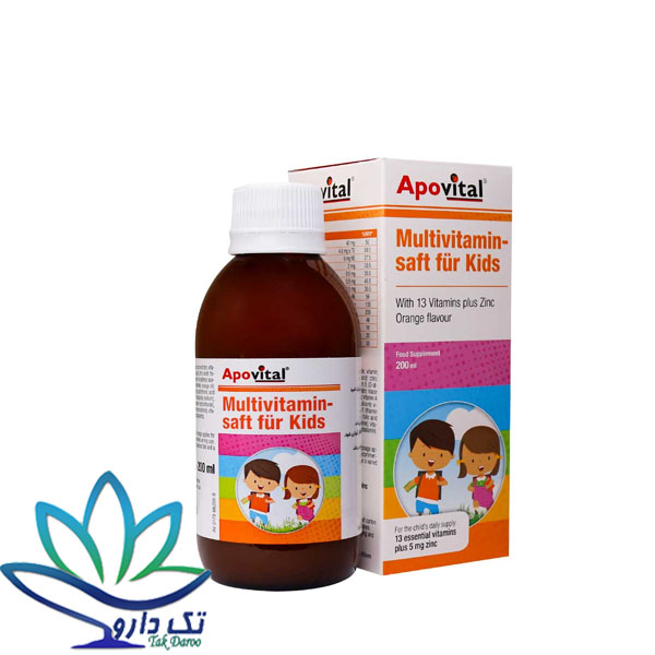 شربت مولتی ویتامین فور کیدز آپوویتال 200 میلی لیتر