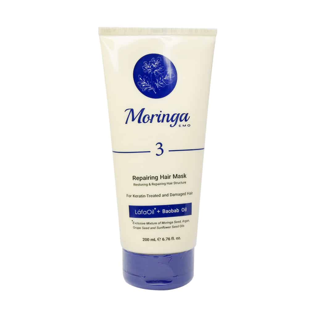 ماسک مو ترمیم کننده 3 مورینگا مو مناسب موهای کراتینه و آسیب دیده 200 میلی لیتر ماسک مو ترمیم کننده 3 مورینگا مو مناسب موهای کراتینه و آسیب دیده 200 میلی لیتر
