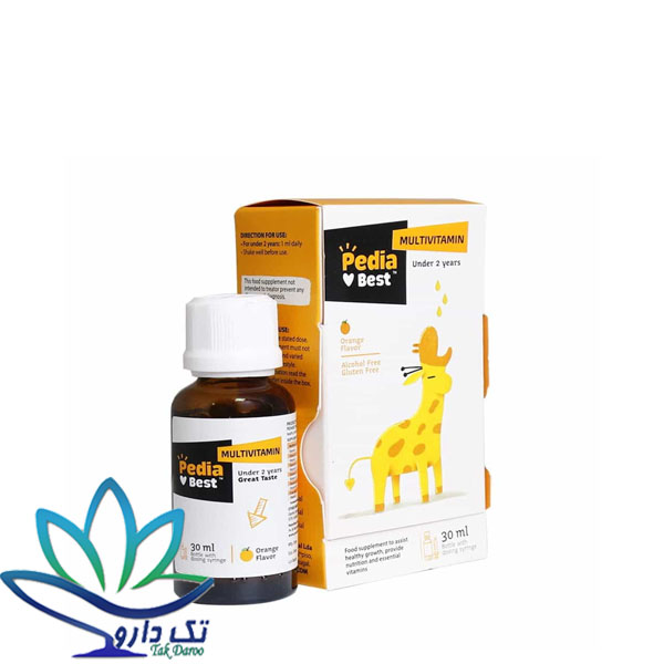 قطره مولتی ویتامین پدیابست با طعم پرتقال 30 میلی لیتر