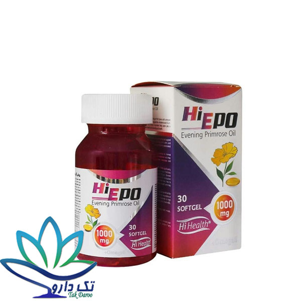 کپسول روغن گل مغربی های ای پی او های هلث 30 عدد