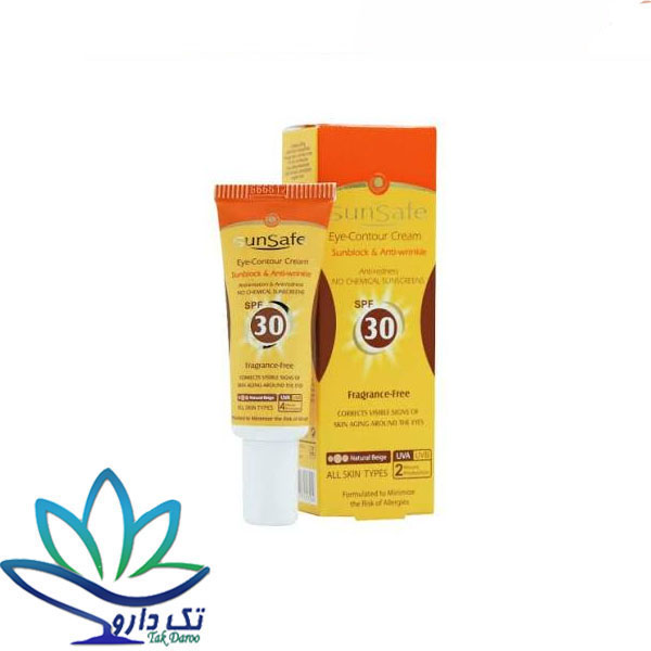 کرم ضد آفتاب رنگی دور چشم SPF30 سان سیف 20 میلی لیتر