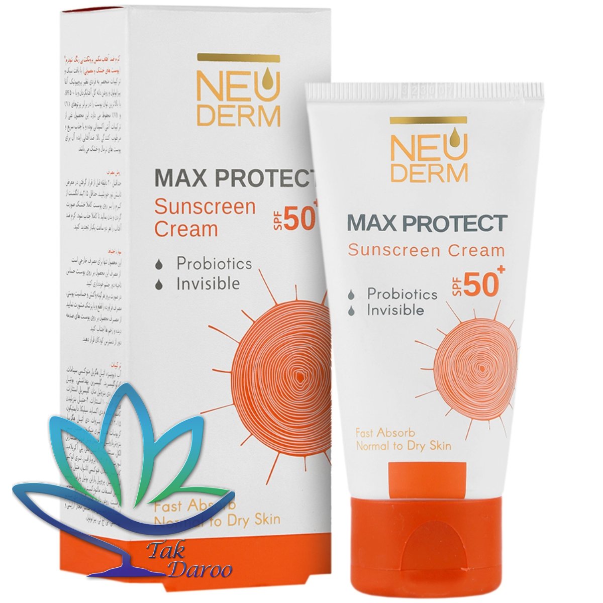 کرم ضد آفتاب مکس پروتکت SPF50 نئودرم مناسب پوست معمولی و خشک 50 میلی لیتر